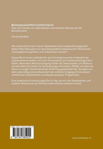 Produktbild: Biowissenschaftlich recherchieren