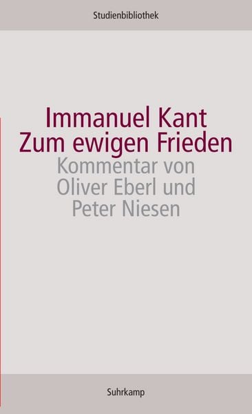 Zum ewigen Frieden, Taschenbuch von Immanuel Kant, Suhrkamp, 9783518270141