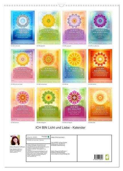 Produktbild: ICH BIN Licht und Liebe - Kalender (Wandkalender 2026 DIN A2 hoch), CALVENDO Monatskalender