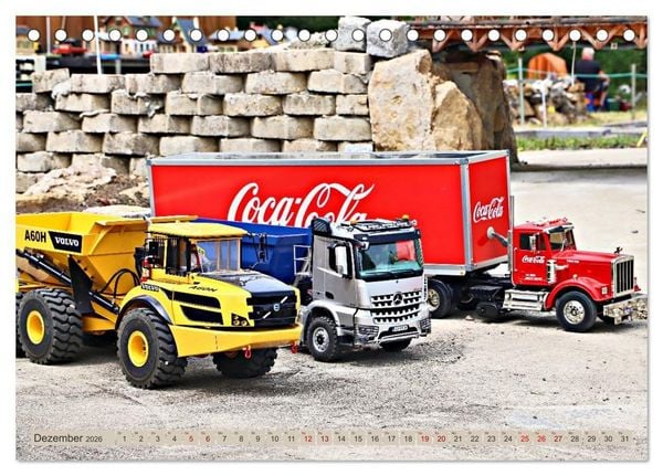 Produktbild: LKW Modelle beim Dampfmodellbautreffen in Bisingen (Tischkalender 2026 DIN A5 quer), CALVENDO Monatskalender