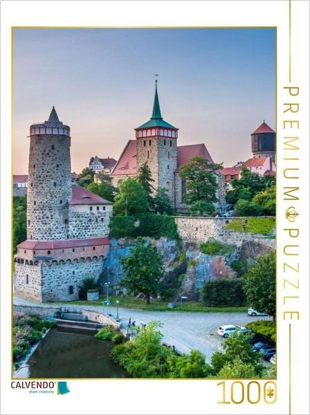 CALVENDO Puzzle Bautzen - Altstadt am Abend | 1000 Teile Lege-Größe 64x48cm Foto-Puzzle für glückliche Stunden