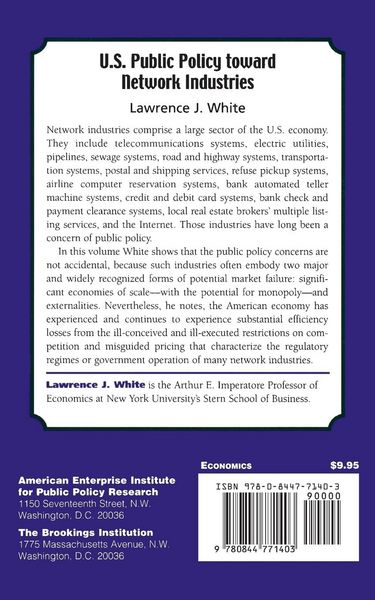 Produktbild: U.S. Public Policy Toward Network Industries