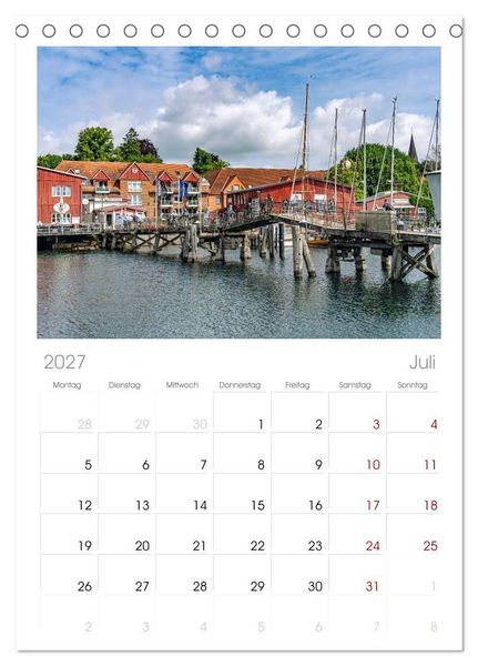 Produktbild: Tischplaner 2027 - Deutschlands sch&ouml;nste Altst&auml;dte - Schleswig-Holstein (A5 Tischkalender zum Aufstellen) CALVENDO