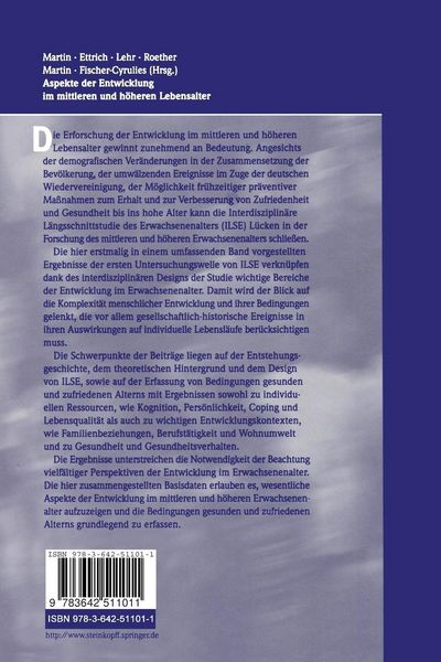 Aspekte der Entwicklung im mittleren und höheren Lebensalter