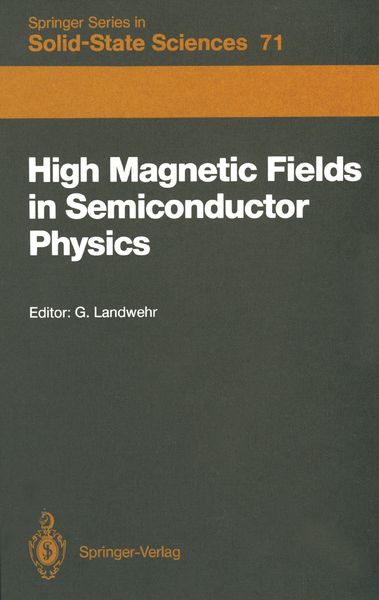Produktbild: High Magnetic Fields in Semiconductor Physics