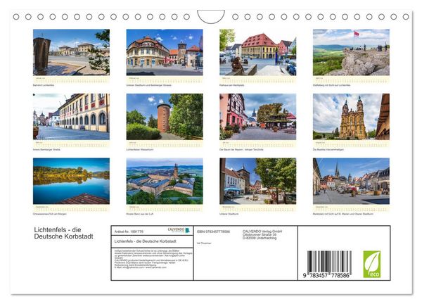 Produktbild: Lichtenfels - die Deutsche Korbstadt (Wandkalender 2026 DIN A4 quer), CALVENDO Monatskalender
