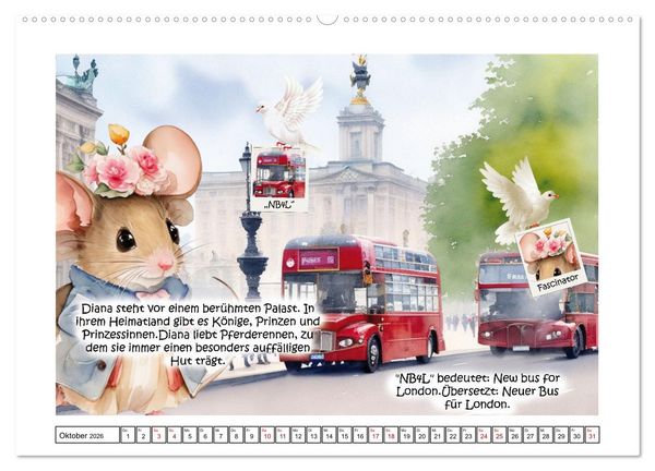 Produktbild: Mausgewitzt - Wo lebt die Maus? (hochwertiger Premium Wandkalender 2026 DIN A2 quer), Kunstdruck in Hochglanz