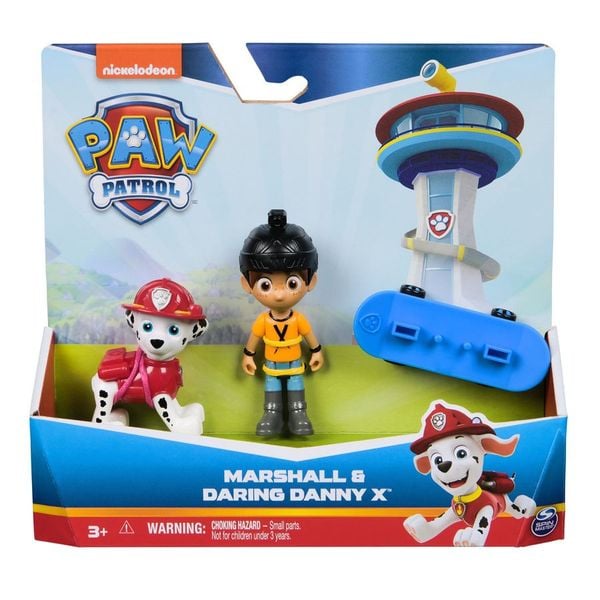 Produktbild: PAW Patrol Hero Pups &ndash; Actionfigurenset mit Marshall Hundefigur, Danny X Figur und Skateboard
