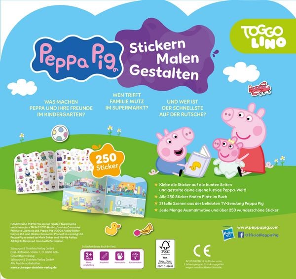 Produktbild: Peppa Pig Stickern Malen Gestalten