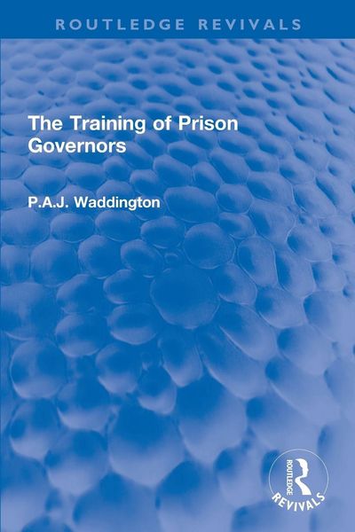 Produktbild: The Training of Prison Governors