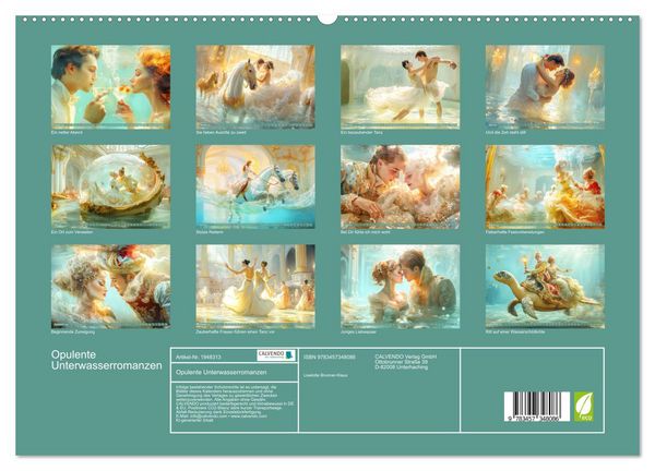 Produktbild: Opulente Unterwasserromanzen (hochwertiger Premium Wandkalender 2026 DIN A2 quer), Kunstdruck in Hochglanz