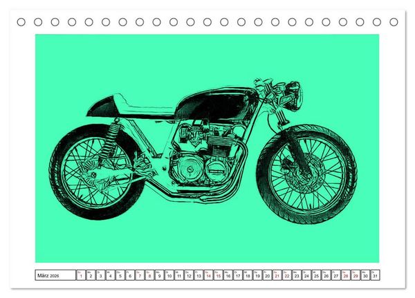 Produktbild: Motor Craft Motorr&auml;der (Tischkalender 2026 DIN A5 quer), CALVENDO Monatskalender