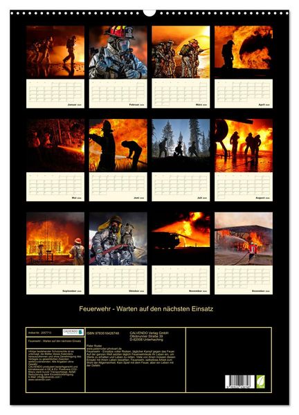 Produktbild: Feuerwehr - Warten auf den n&auml;chsten Einsatz (Wandkalender 2026 DIN A2 hoch), CALVENDO Monatskalender