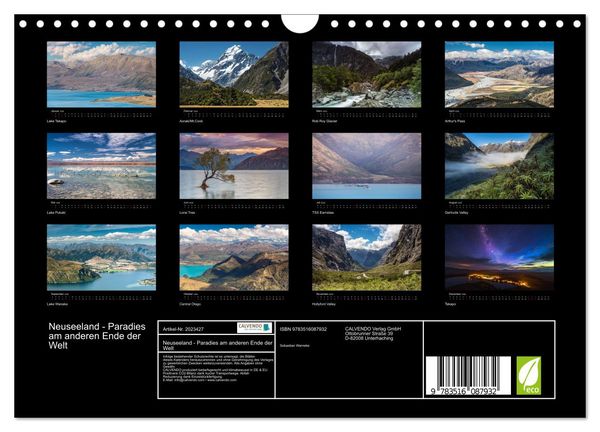 Produktbild: Neuseeland - Paradies am anderen Ende der Welt (Wandkalender 2026 DIN A4 quer), CALVENDO Monatskalender
