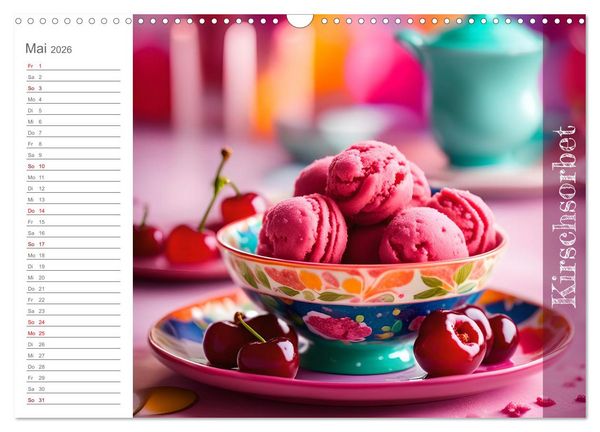 Produktbild: Kirschlust - K&ouml;stlichkeiten aus und mit Kirschen (Wandkalender 2026 DIN A3 quer), CALVENDO Monatskalender