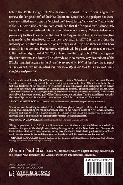 Produktbild: Changing the Goalpost of New Testament Textual Criticism