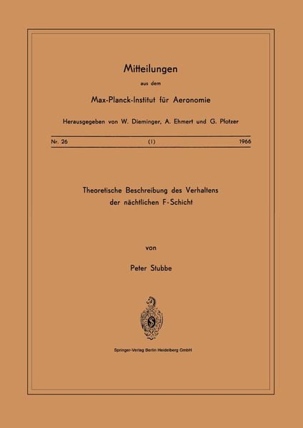Produktbild: Theoretische Beschreibungen des Verhaltens der N&auml;chtlichen F &mdash; Schicht