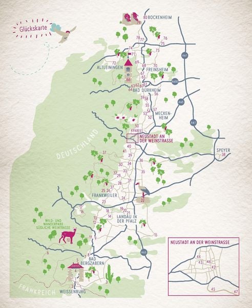 Produktbild: Gl&uuml;cksorte an der Deutschen Weinstra&szlig;e