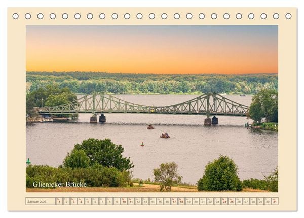 Produktbild: Potsdam - Schl&ouml;sser, Parks und der Alte Fritz (Tischkalender 2026 DIN A5 quer), CALVENDO Monatskalender