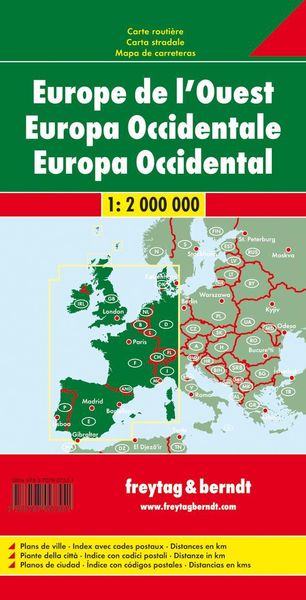 Westeuropa 1 : 2 000 000. Autokarte