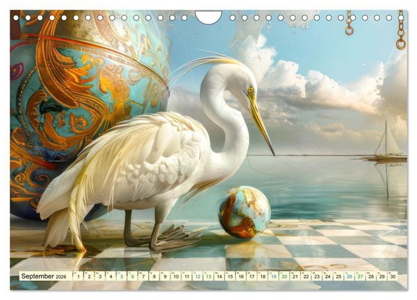 Produktbild: Farbenfrohe Fantasiev&ouml;gel (Wandkalender 2026 DIN A4 quer), CALVENDO Monatskalender