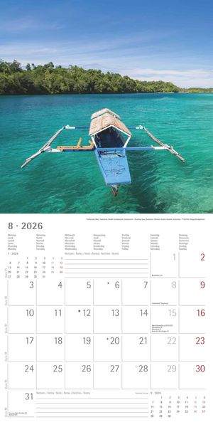 Produktbild: Alpha Edition - Am Meer 2026 Broschürenkalender, 30x30cm, Wandkalender mit Platz für Notizen und Termine, Bilder rund ums Meer, Monatsübersicht und Fe