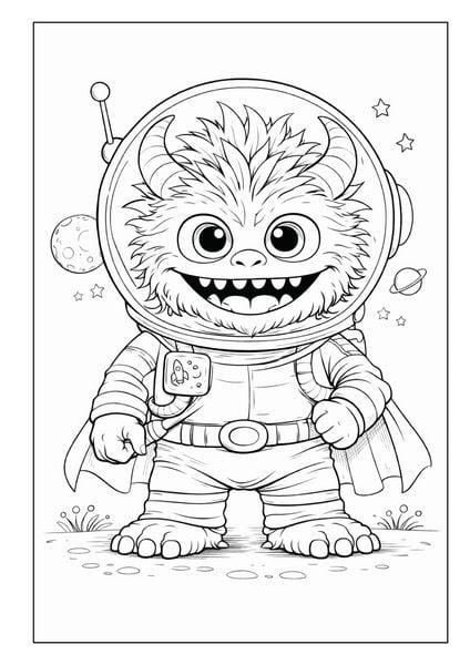 Produktbild: Monster Malbuch f&uuml;r Kinder ab 6 Jahren mit 50 sch&ouml;nen Ausmalmotiven