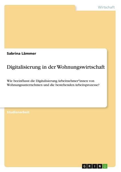 Produktbild: Digitalisierung in der Wohnungswirtschaft