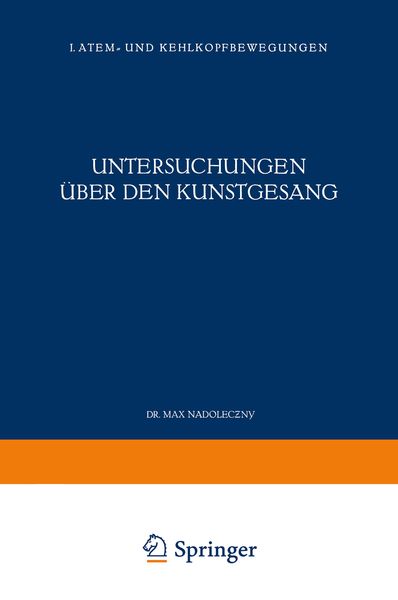 Produktbild: Untersuchungen &uuml;ber den Kunstgesang