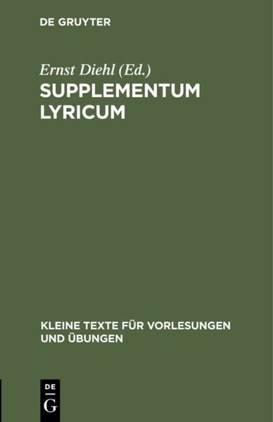 Produktbild: Supplementum lyricum
