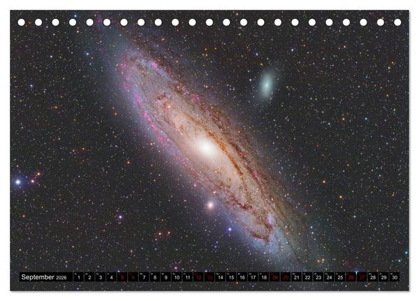 Produktbild: Galaxien des Nordhimmels (Tischkalender 2026 DIN A5 quer), CALVENDO Monatskalender