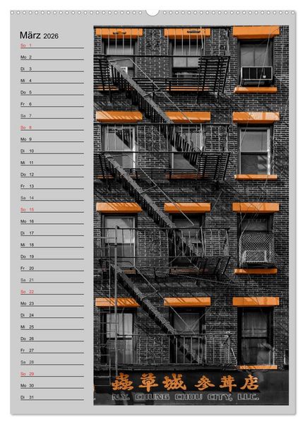 Produktbild: New York Colorkey (hochwertiger Premium Wandkalender 2026 DIN A2 hoch), Kunstdruck in Hochglanz