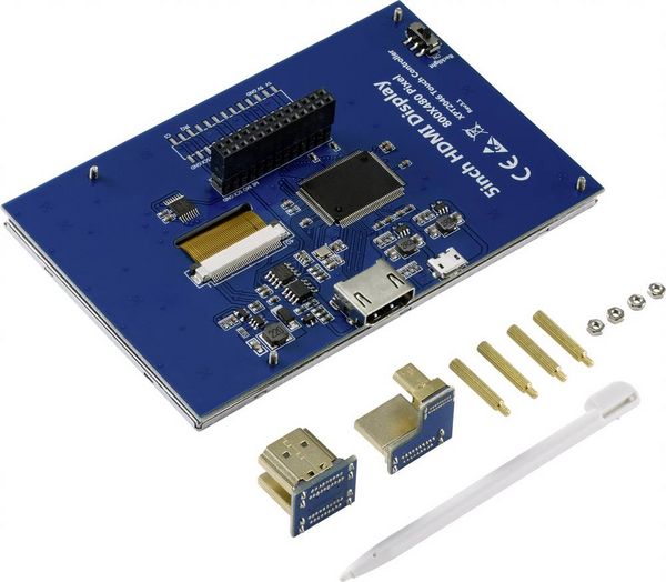 Produktbild: TRU COMPONENTS Touchscreen-Monitor 12.7 cm (5 Zoll) 800 x 480 Pixel Passend f&uuml;r (Entwicklungskits): Raspberry Pi&reg;