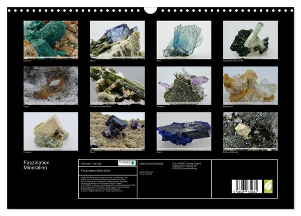 Produktbild: Faszination Mineralien (Wandkalender 2026 DIN A3 quer), CALVENDO Monatskalender