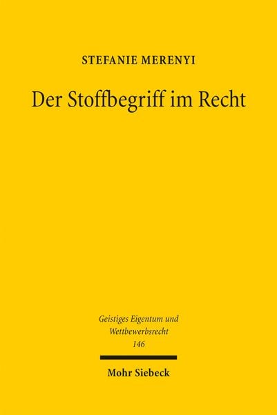 Produktbild: Der Stoffbegriff im Recht