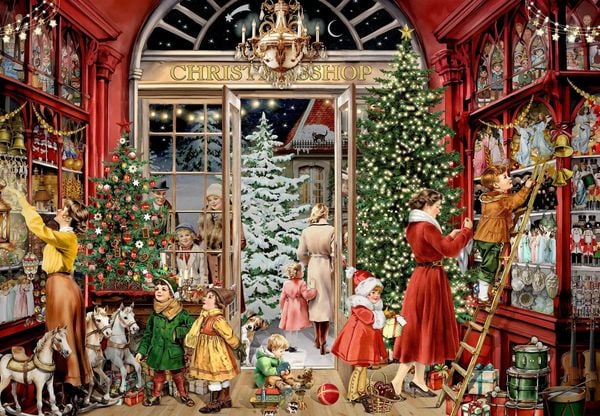Produktbild: Puzzle-Adventskalender &ndash; Nostalgischer Weihnachtsladen