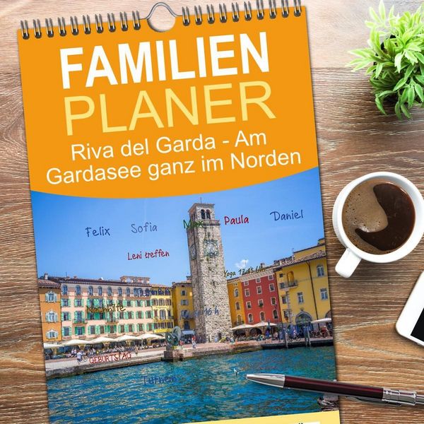 Produktbild: Familienplaner 2026 - Riva del Garda - Am Gardasee ganz im Norden mit 5 Spalten (Wandkalender, 21 x 45 cm) CALVENDO