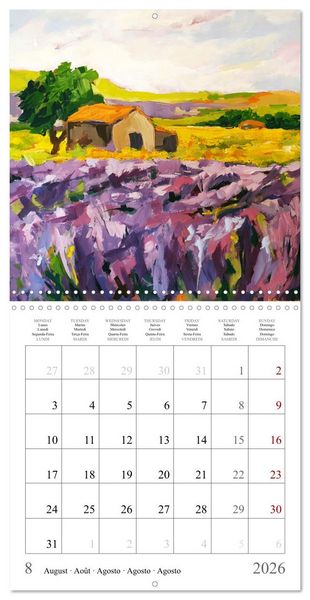 Produktbild: Painted landscapes dressed in seasonal colours (Wall Calendar 2026 12 &times; 12 Inch) CALVENDO 12 Month Wall Calendar