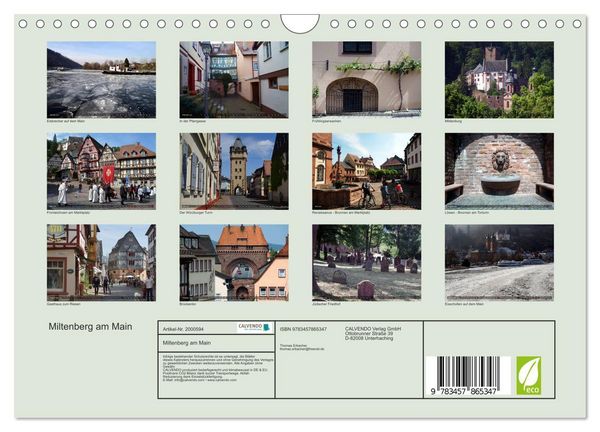 Produktbild: Miltenberg am Main (Wandkalender 2026 DIN A4 quer), CALVENDO Monatskalender