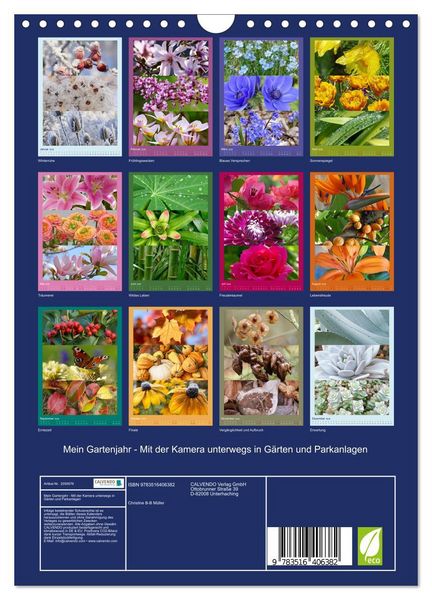 Produktbild: Mein Gartenjahr - Mit der Kamera unterwegs in G&auml;rten und Parkanlagen (Wandkalender 2026 DIN A4 hoch), CALVENDO Monatskalender