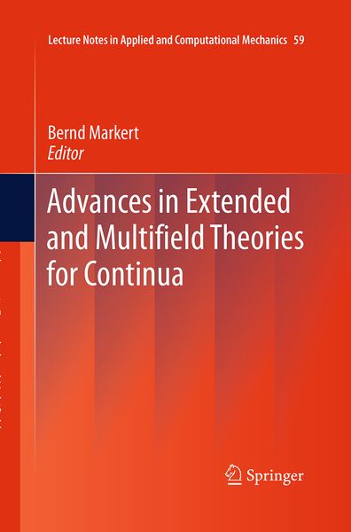 Produktbild: Advances in Extended and Multifield Theories for Continua