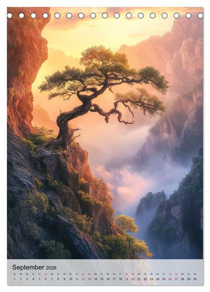 Produktbild: Die stille Kraft des Bonsai (Tischkalender 2026 DIN A5 hoch), CALVENDO Monatskalender