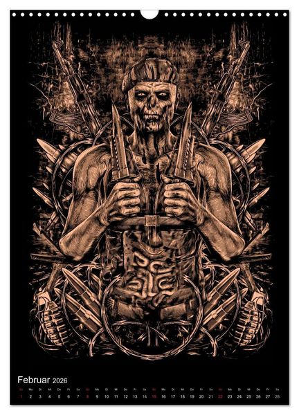Produktbild: BLOODBOY/WAR ILLUSTRATION (Wandkalender 2026 DIN A3 hoch), CALVENDO Monatskalender