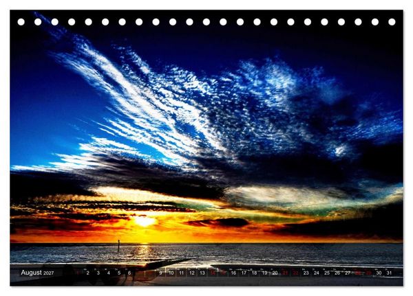 Produktbild: Bis zum Horizont. Der Himmel &uuml;ber Norddeutschland. (Tischkalender 2027 DIN A5 quer), CALVENDO Monatskalender