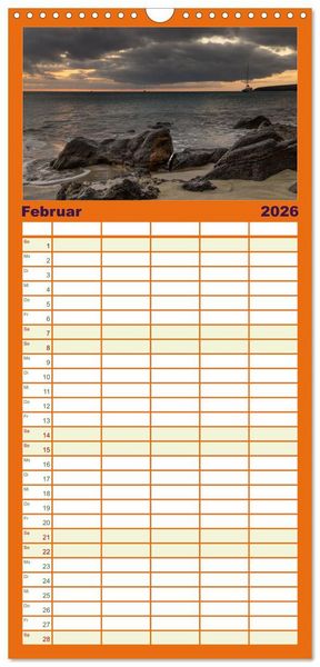 Produktbild: Familienplaner 2026 - Fuerteventura - Reise &uuml;ber die Vulkaninsel mit 5 Spalten (Wandkalender, 21 x 45 cm) CALVENDO