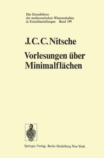 Produktbild: Vorlesungen &uuml;ber Minimalfl&auml;chen