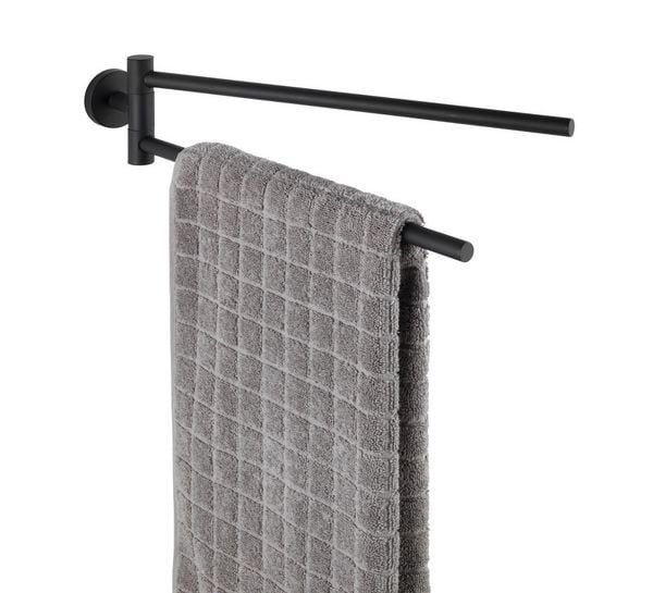 Produktbild: Handtuchhalter Mod. Bosio Black matt mit 2 Armen, rostfrei