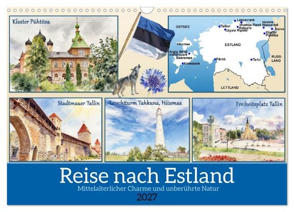Produktbild: Reise nach Estland (Wandkalender 2027 DIN A3 quer), CALVENDO Monatskalender