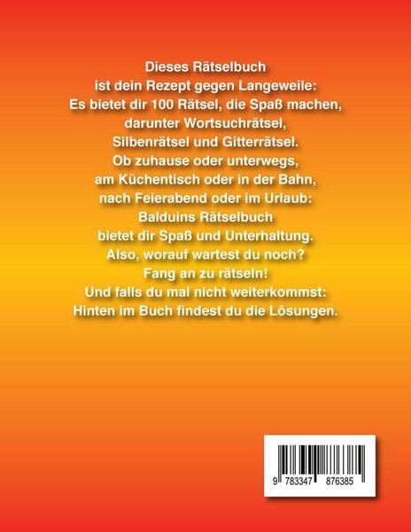 Produktbild: Balduins R&auml;tselbuch