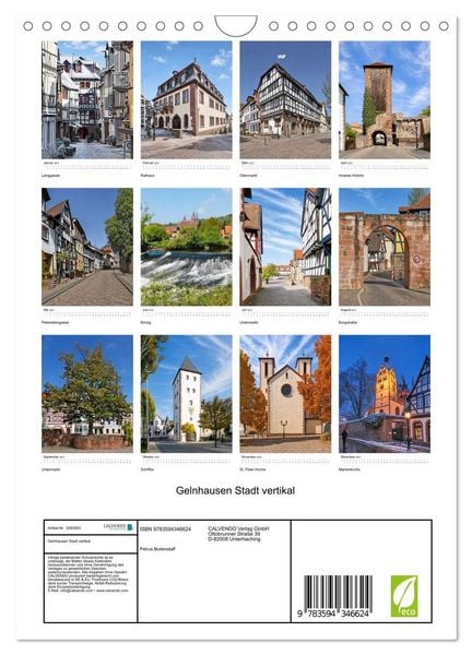 Produktbild: Gelnhausen Stadt vertikal (Wandkalender 2027 DIN A4 hoch), CALVENDO Monatskalender